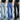 ELENA: Denim Split Leg Jeans, straight cut, 3 Farben